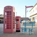Decorative Pink Iron Interior London Telephone Booth